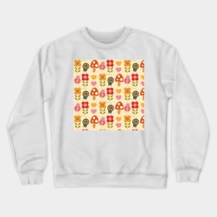 Retro Bugs and Flowers Crewneck Sweatshirt